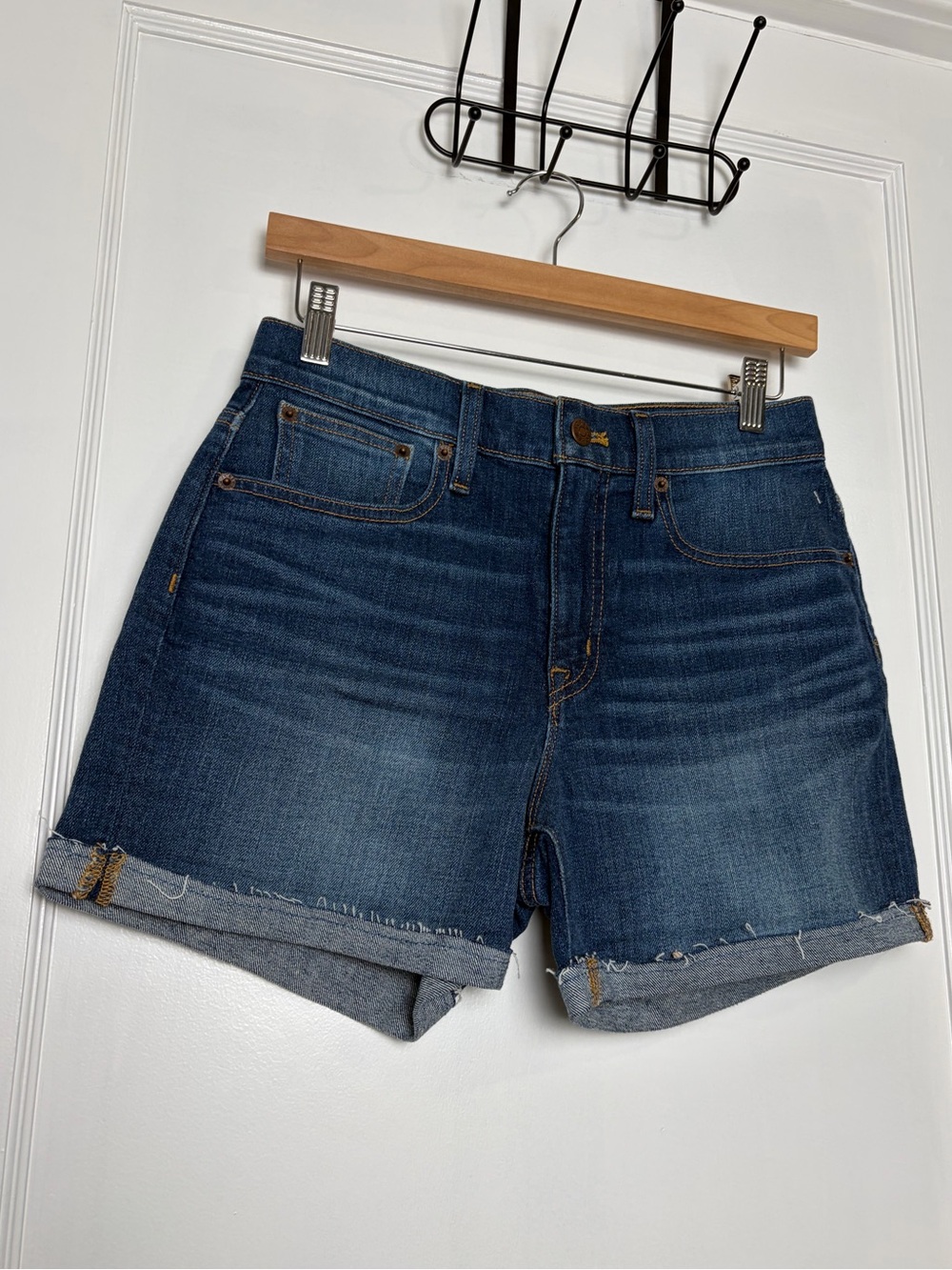 J Crew Classic Denim Jean Short in Dark Pacific Blue Wash - Picture 10 of 16